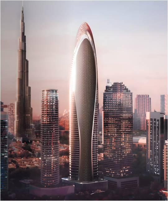 MERCEDES BENZ PLACES , DUBAI12 ELV. (9 SD Elevators + 3Platform lift ) Max Speed 6 m/s Max Stop 73Max. Travel 297.8 m