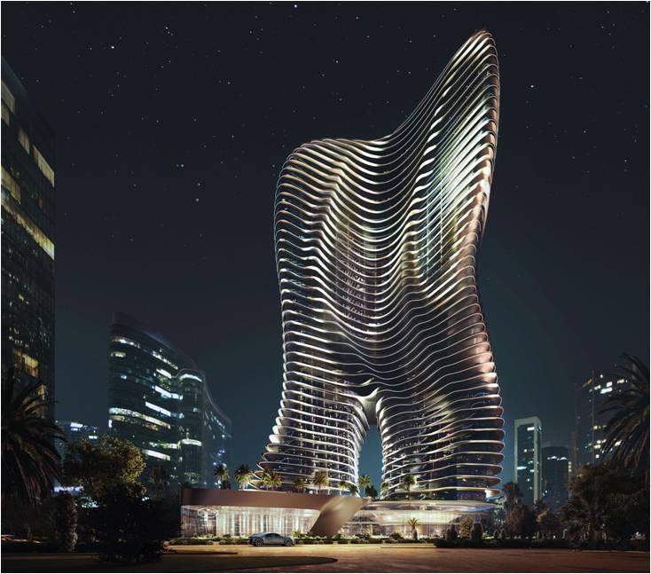 BUGATTI RESIDENCES , DUBAI22 ELV. (20 SD Elevators + 2 SD Elevator 2 m/s (Car lift))12 SD ElevatorsMax Speed 5 m/sMax Stop 49Max. Travel 223 m2 SD Elevator 2 m/s (Car lift)Max Stop 8Max. Travel 215 m